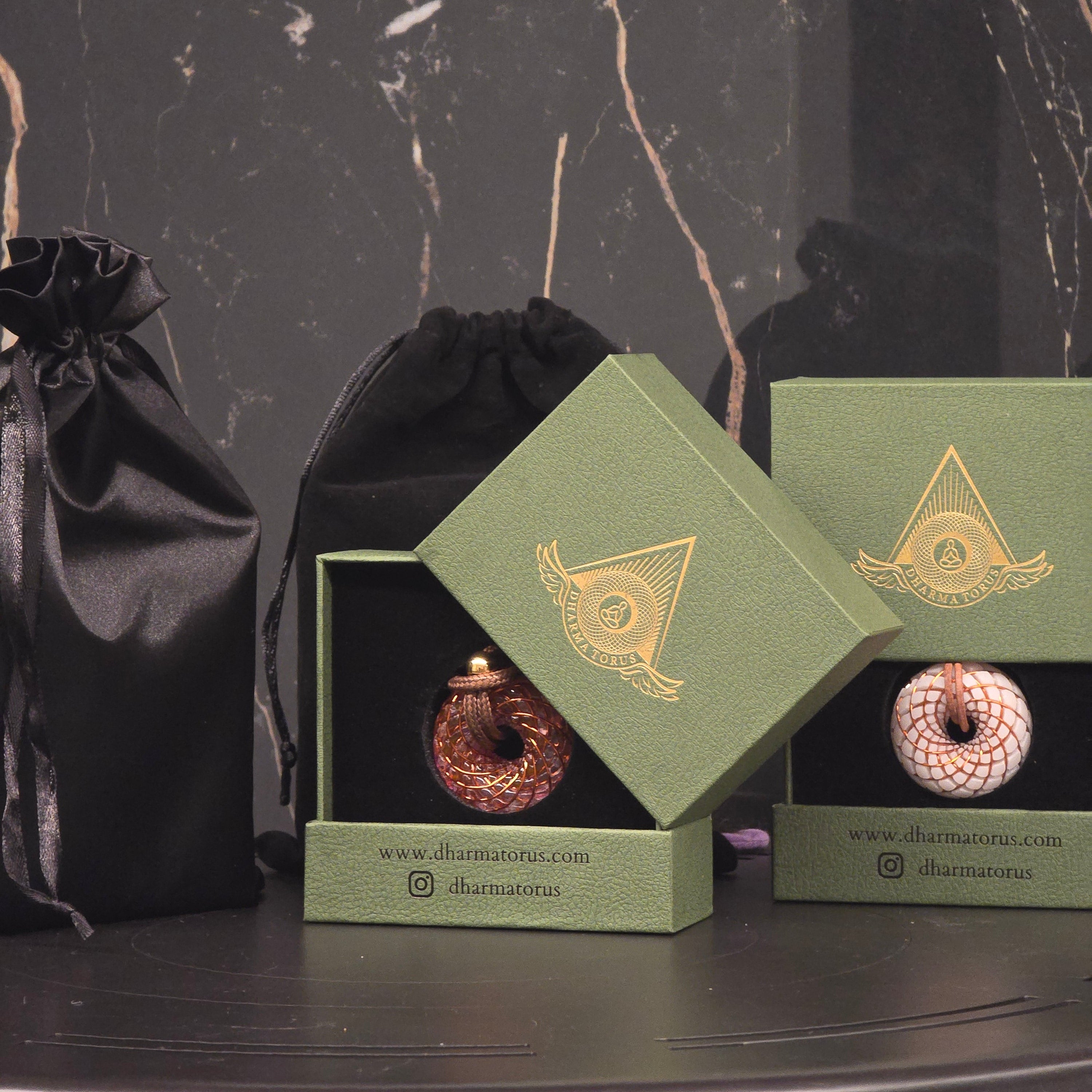 Cosmic Aurora — Spiritual Luxury Torus Pendant