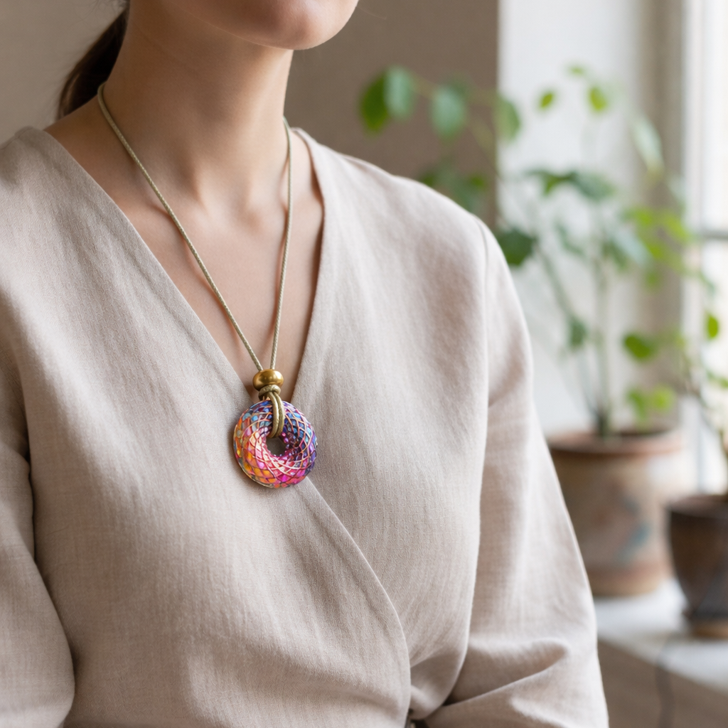 Seven Chakra Torus — Limited Edition Sacred Geometry Pendant