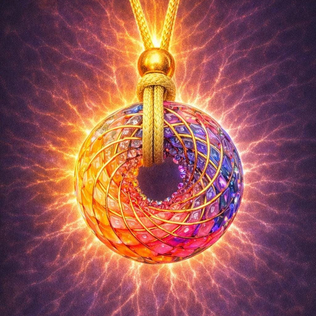 Seven Chakra Torus — Limited Edition Sacred Geometry Pendant
